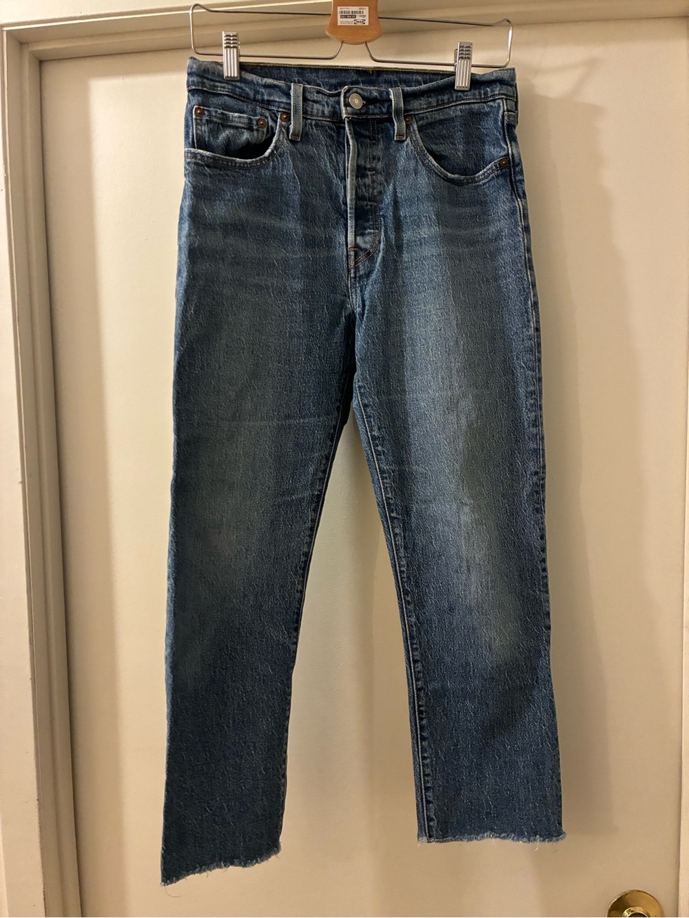 Levi's Women's Cropped 501 Blue Ankle Jeans 28x26